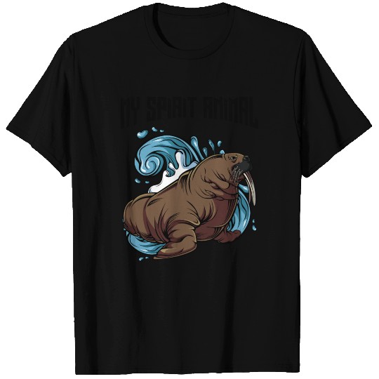 Walrus My Spirit Animal Cool Statement Funny Quote T Shirts