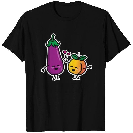 You complete me sexting peach eggplant couples T Shirts