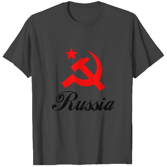 Russia Hammer and Sickle Design T Shirts