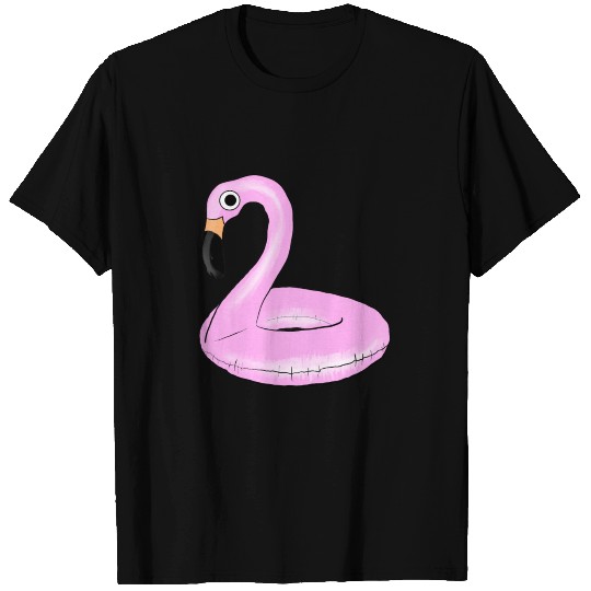 Flamingo floating tire T Shirts