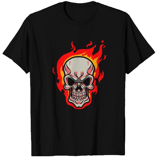 Skull Fire Human Skeleton Teeth Bones Masks Gift T Shirts