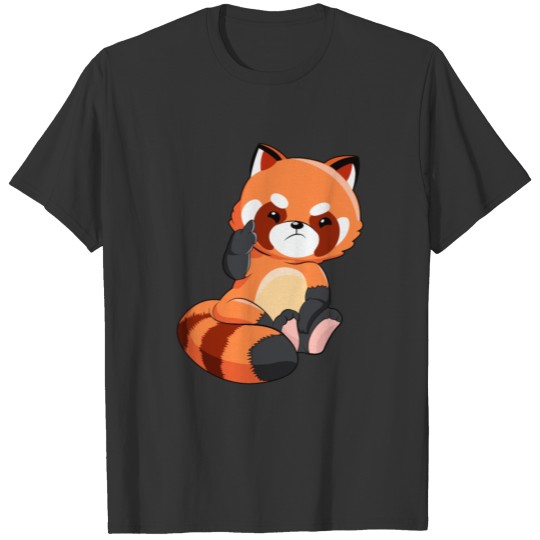 Red Panda middle finger Gift Funny Fuck You Nasty T Shirts