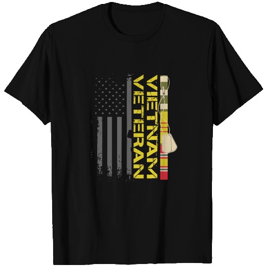 Vietnam Veteran US Flag T Shirts Gift Vietnam War