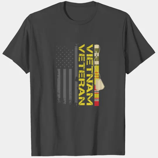 Vietnam Veteran US Flag T Shirts Gift Vietnam War