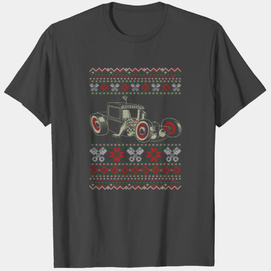 Hot Rod Car Lover Ugly Christmas Sweater T Shirts