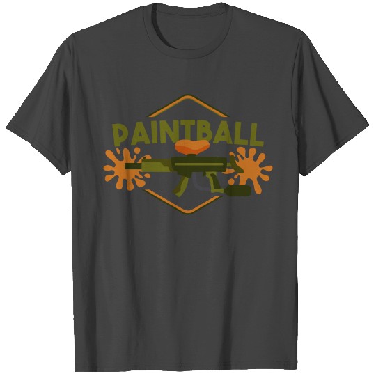 Paintball Rifle Splash Colour Balls Airsoft Gotcha T Shirts