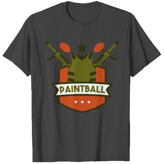 Paintball Rifle Splash Colour Balls Airsoft Gotcha T Shirts