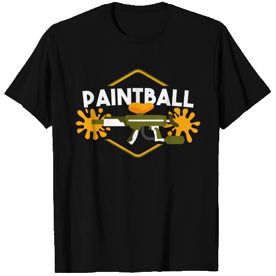 Paintball Rifle Splash Colour Balls Airsoft Gotcha T Shirts