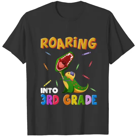 Roaring Into 3rd Grade Youth T Shirts