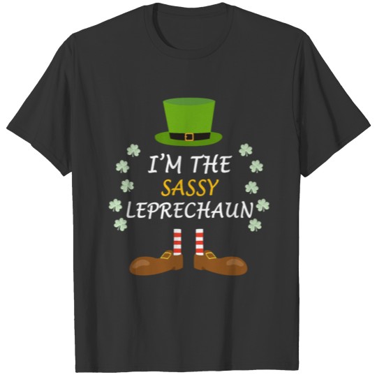 Sassy Leprechaun St Patricks Day Outfit Ireland T-shirt
