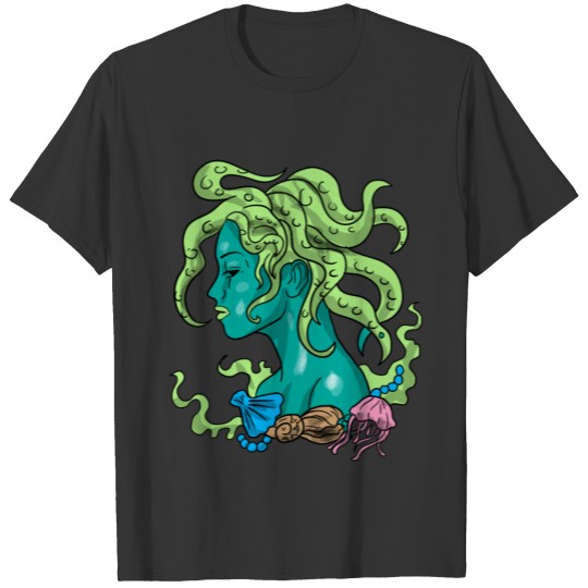 Myth Octopus Girl Supernatural Legend Fiction Gift T-shirt