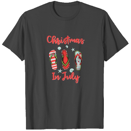 Santa Flip Flop Christmas In July 2019 Decorations T Shirts