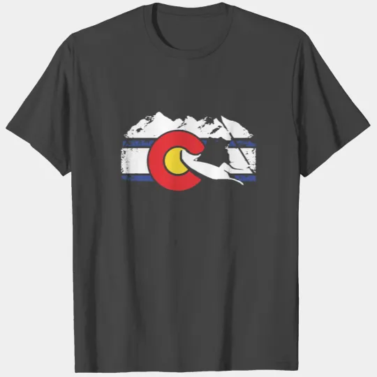 Colorado Flag Whitewater Kayak Colorado kayak T Shirts