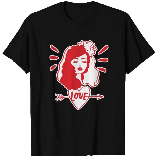 Pretty bride love wedding bachelorette party gift T Shirts