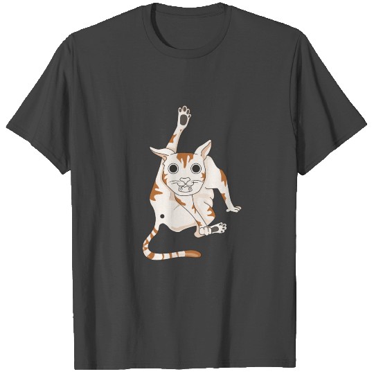 Crazy Cat Caught Licking Butt Funny T Shirts