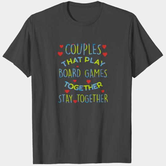 Couples Board Game design Matching Husband Wife T Shirts