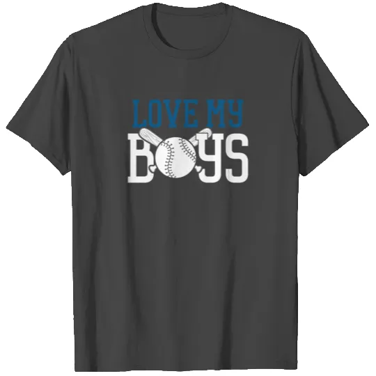 Love My Boys (Softball) - Softball Dad Gift Funny T Shirts
