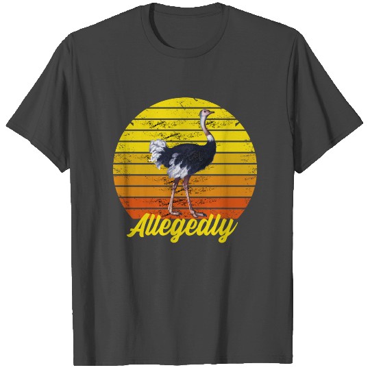 Letterkenny Allegedly Ostrich Retro Vintage Sunset T Shirts