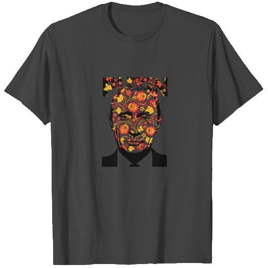 Putin Art Flowers Russia T Shirts