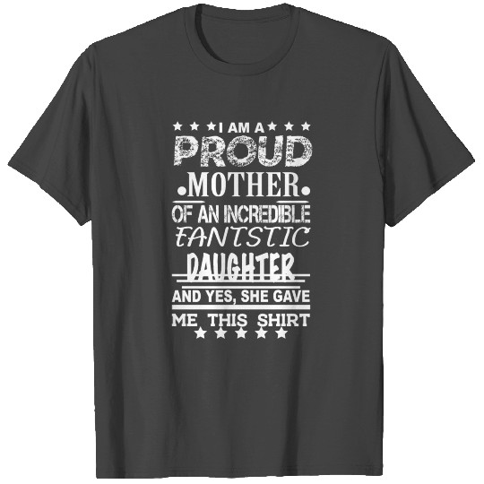 Mother Daughter gift funny text Christmas Fathers T Shirts