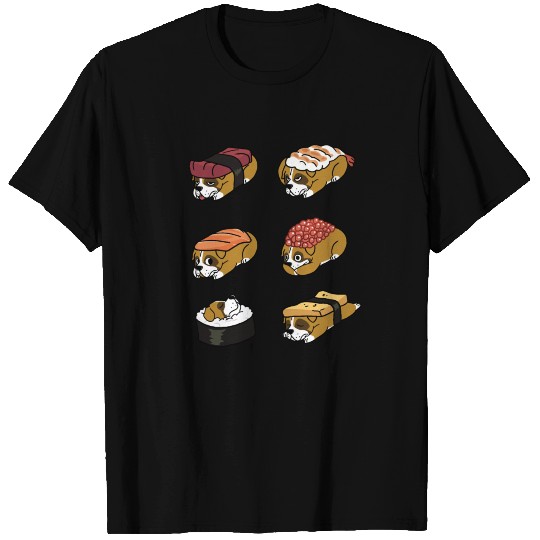 Boxer Dog Sushi Nigiri T Shirts