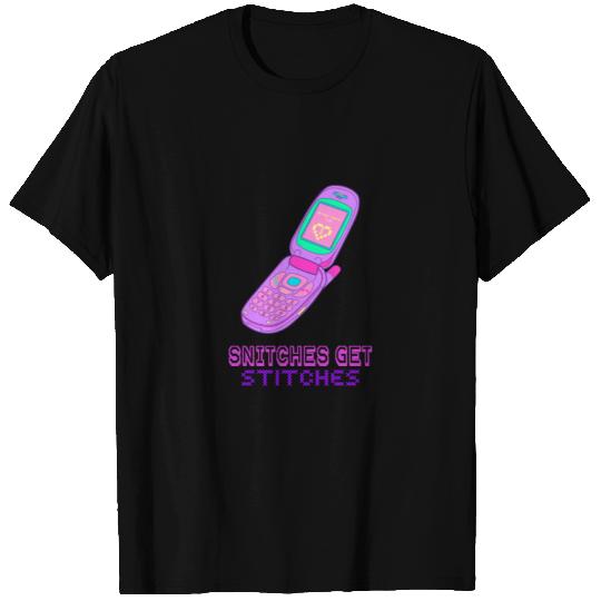 Snitches Get Stitches - Vaporwave T Shirts