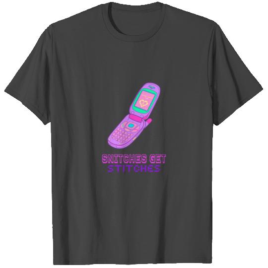 Snitches Get Stitches - Vaporwave T Shirts