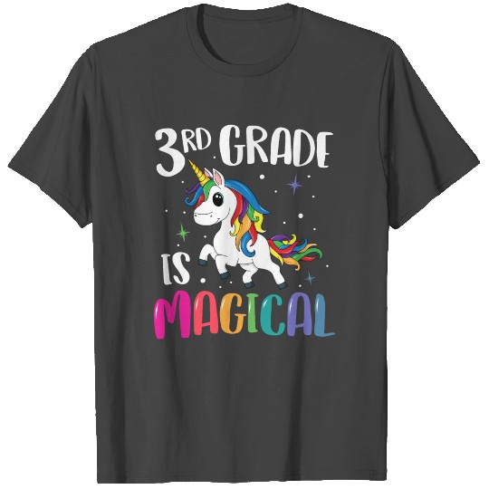 3rd Grade Is Magical Unicorn Back to School T Shirts