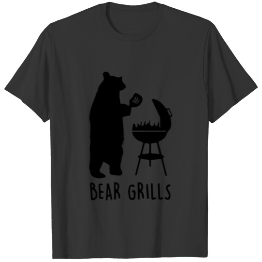 Bear Grills Grill BBQ Barbeque Parody T-shirt