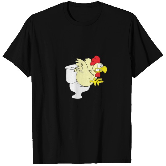 Chicken / cock on toilet T Shirts