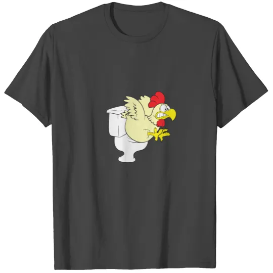 Chicken / cock on toilet T Shirts