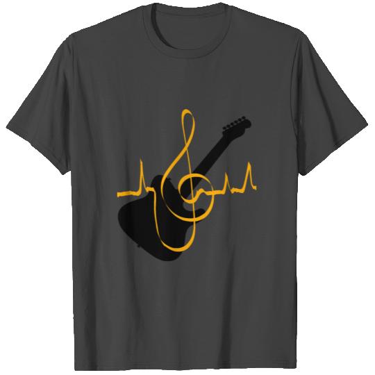 clef heartbeat guitar Music Teacher Student Gift T Shirts