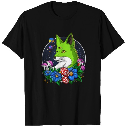 Alien Fox Space UFO Third Eye T Shirts