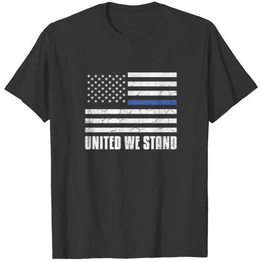 American Flag Thin Blue Line | K9 Unit, K9 Handler T-shirt