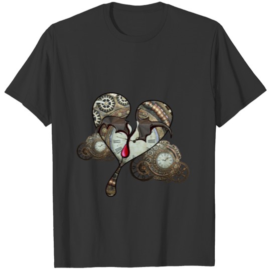 Steampunk heart with clocks and gears T Shirts