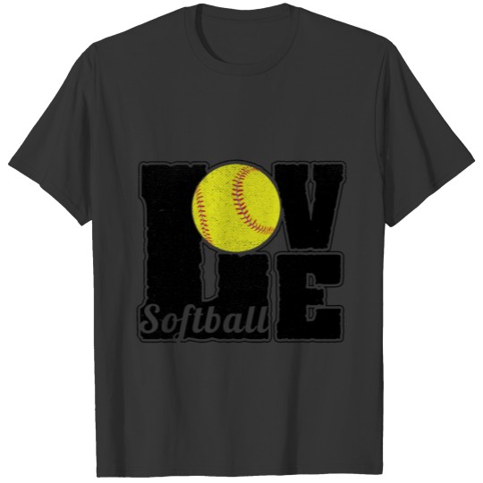 Softball Love Player Fan Lover Sports Gift T-shirt