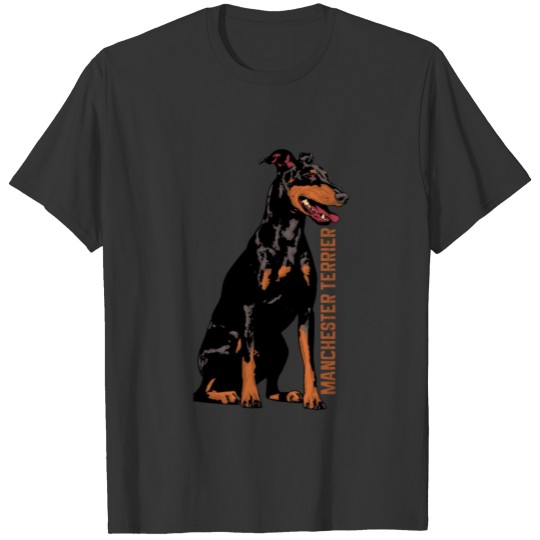Cute Manchester Terrier Happy Pet Dog Sitting Gift T Shirts