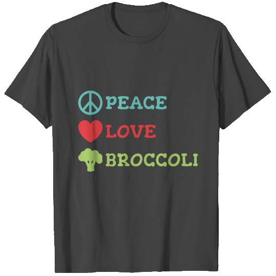 Broccoli Vegan Love Peace Present T Shirts