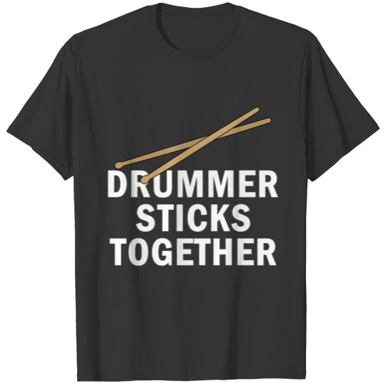 Drummer sticks together percussionist, drum music T-shirt