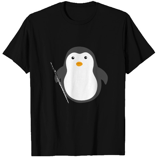 Penguin with flute piccolo, woodwind, orchestra T Shirts