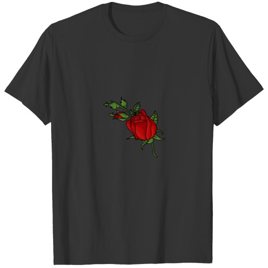Red Rose - Vintage Design T-shirt