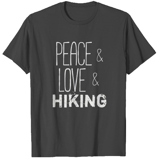 Peace Love Hiking | Wanderlust Mountains Hike T Shirts