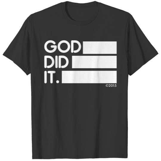 god did it white print T-shirt