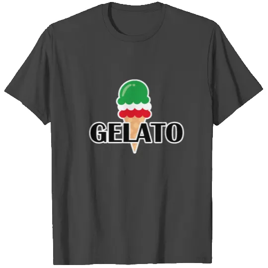 Gelato Ice Cream Lover Summer Italy Big Waffle Ice T Shirts