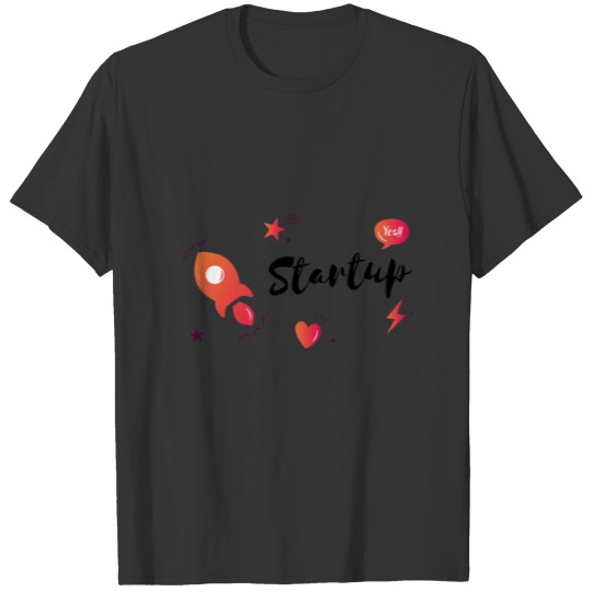 Startup Business Rocket Illustration T-shirt