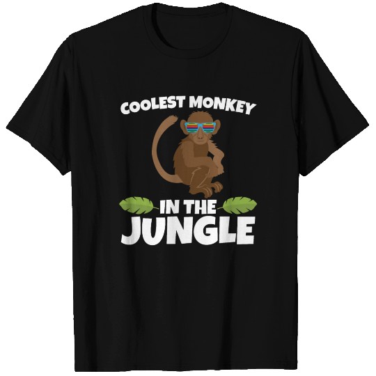 COOLEST MONKEY IN THE JUNGLE Gift Motive T Shirts
