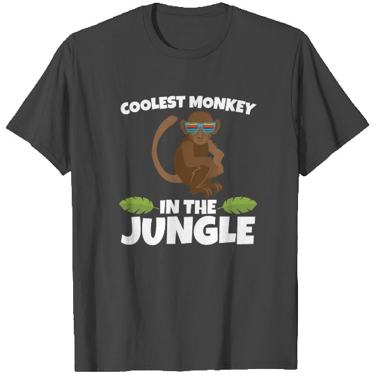 COOLEST MONKEY IN THE JUNGLE Gift Motive T Shirts