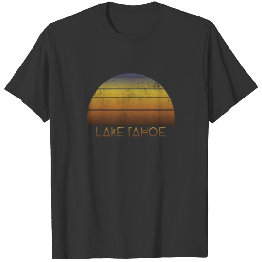 Vintage Sunset Family Vacation Souvenir Lake Tahoe T-shirt