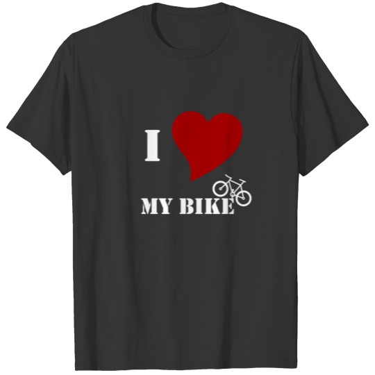 heart bike cycling T-shirt