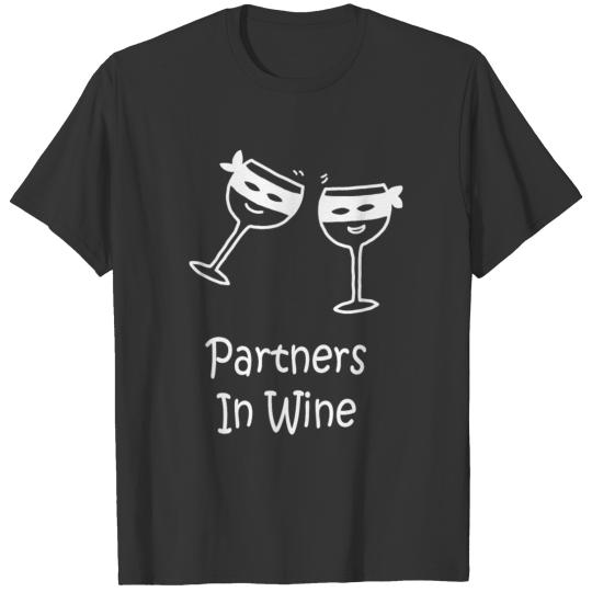 Partners In Wine White T Shirts